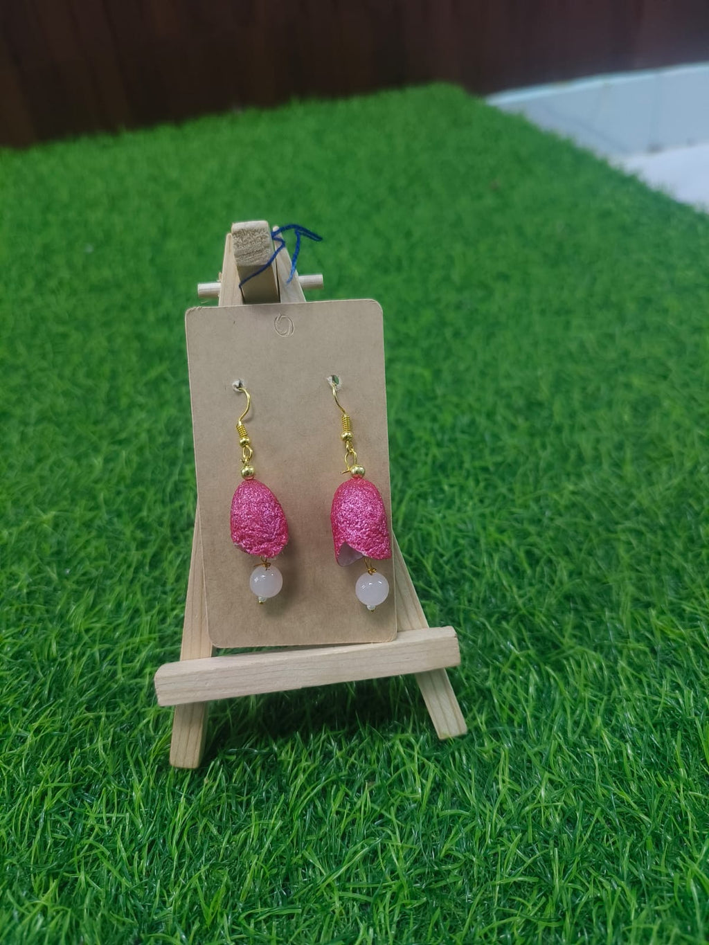 Handcrafted Silkworm Cocoon Earrings - Zipal