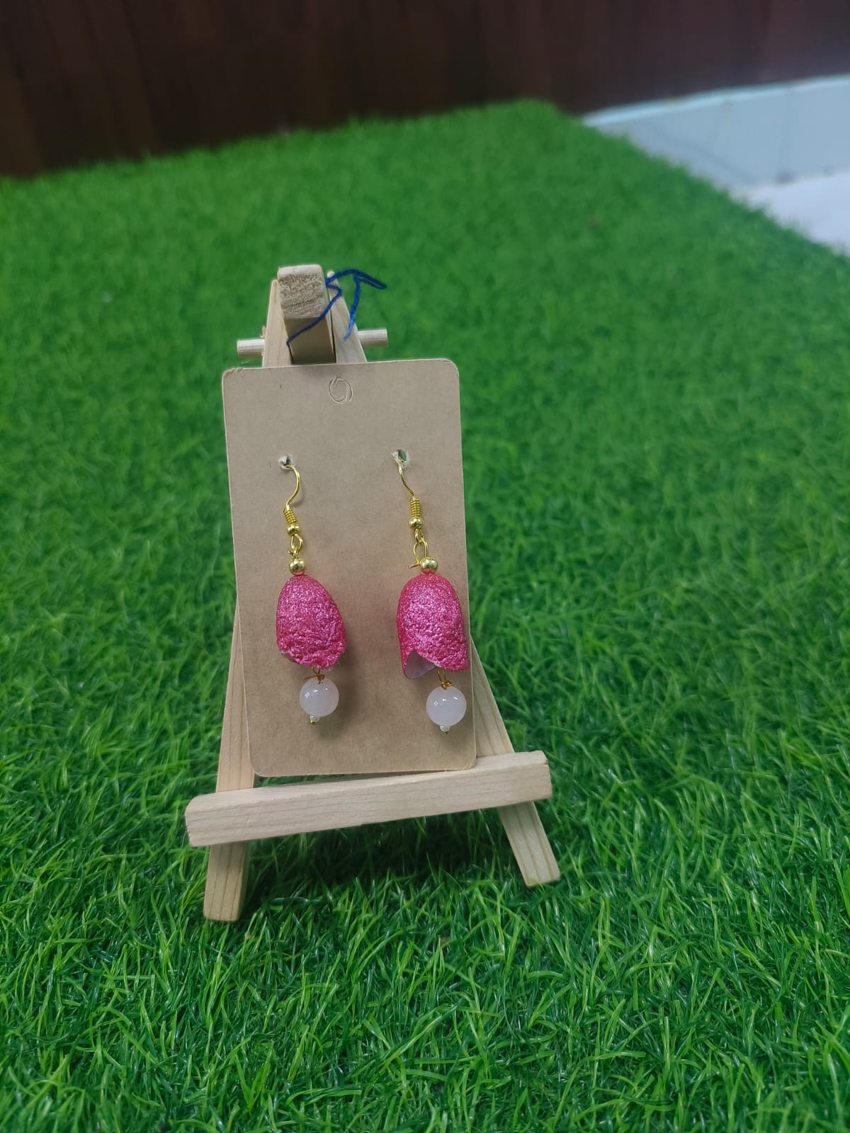 Handcrafted Silkworm Cocoon Earrings - Zipal