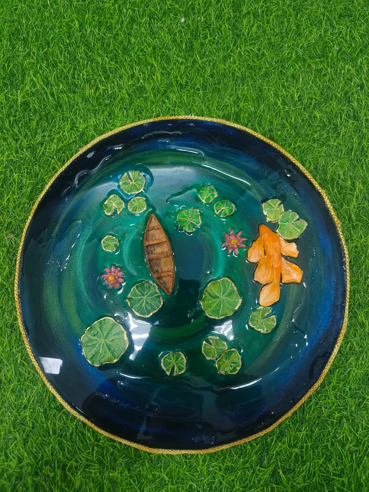 Handcrafted Resin Wall Decor Plate - Zipal