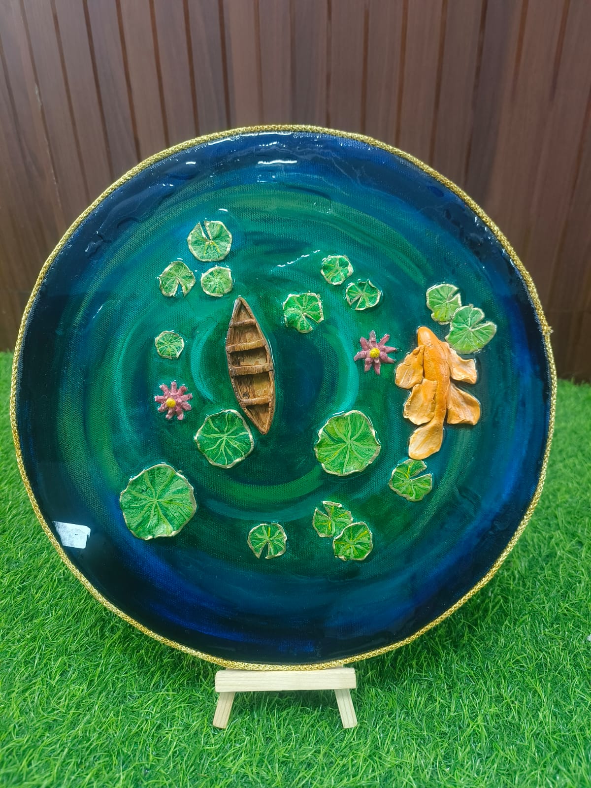Handcrafted Resin Wall Decor Plate - Zipal
